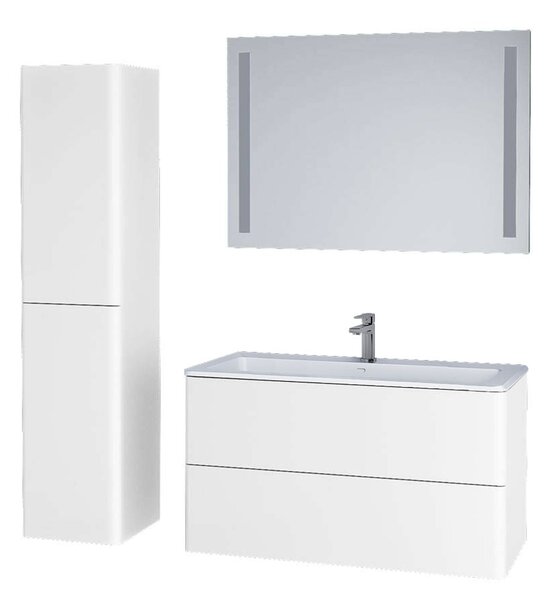 Mereo, Mereo Siena, mobilier baie 80 cm, alb lucios, MER-CN411S