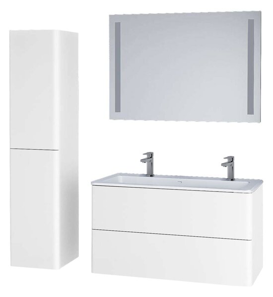 Mereo, Mereo Siena, mobilier baie 100 cm, alb lucios, MER-CN412S