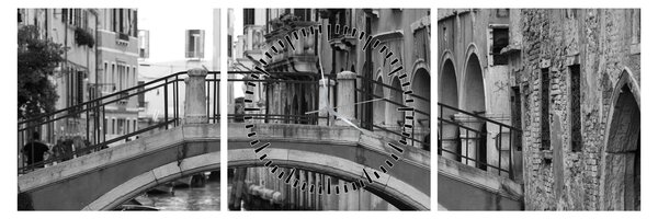 Tablou - Vedere din Veneția (cu ceas) (90x30 cm)