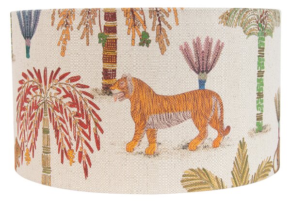 Abajur din material textil multicolor cu imprimeu animal 35/35/20