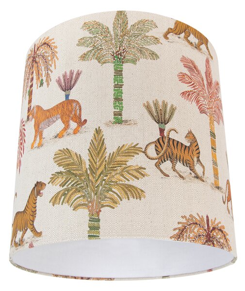 Abajur din material textil multicolor cu imprimeu animal 40/40/40