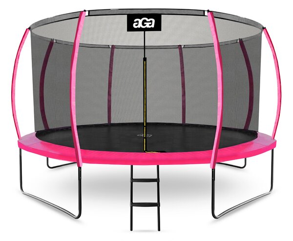Aga SPORT EXCLUSIVE Trambulină 366 cm Roz + plasă de protecție + scară