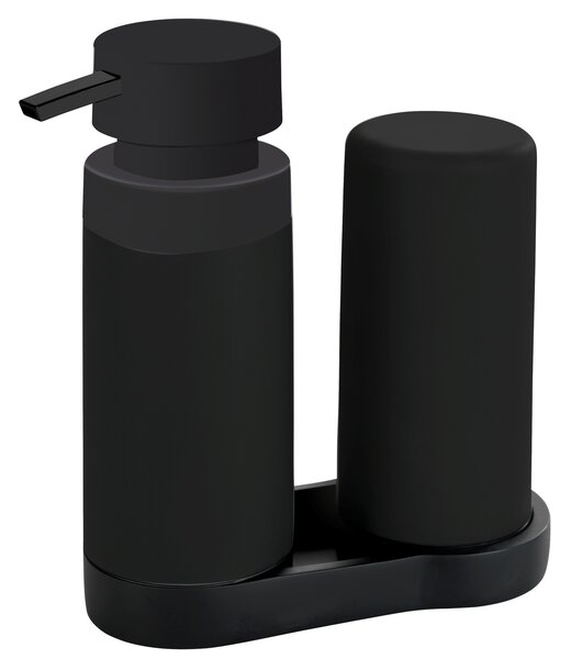 Dispenser săpun și recipient din silicon pentru lichide, set 2-în-1 pentru bucătărie sau baie - 250 ml, WENKO