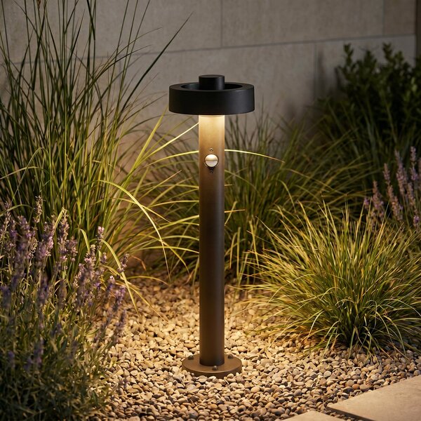 Lucande Bornă luminoasă LED Nirella, 60 cm, negru, CCT, senzor, Negru, Metal, Modern