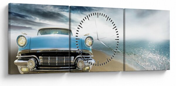 Tablou - Cabriolet de epocă (cu ceas) (90x30 cm)