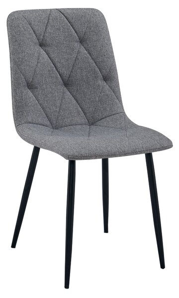 Scaun Bucatarie/Dining Fido Material Textil Gri Inchis