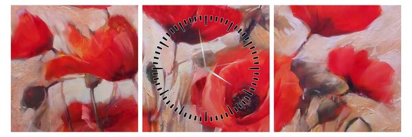 Tablou - Maculii lupului (cu ceas) (90x30 cm)