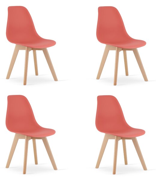 Set 4 Scaune Bucatarie/Dining Kepps Rosu Pal