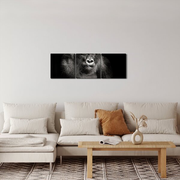 Tablou - Gorila (cu ceas) (90x30 cm)