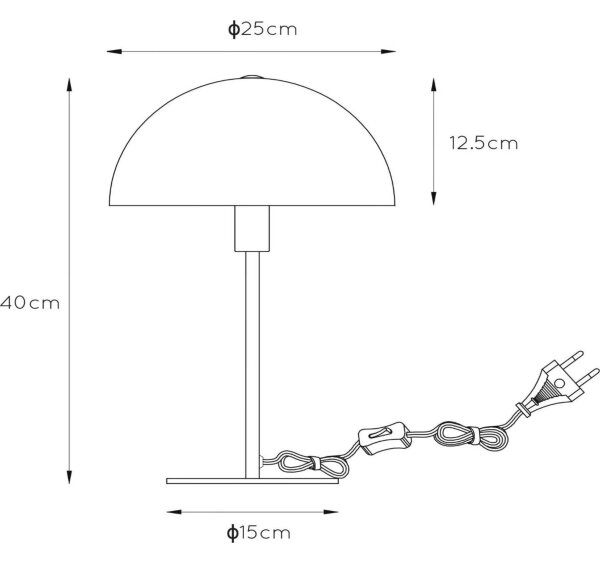 Lampă de masă Lucide 45596/01/44 SIEMON 1xE14/25W/230V portocaliu