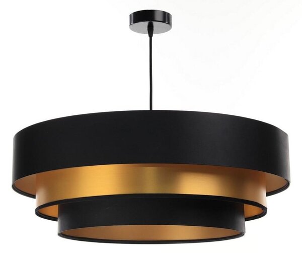 Lustr TRINITI pe cablu 1xE27/60W/230V negru/auriu