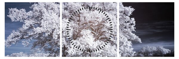 Tablou - Albă ca Zăpada Copac (cu ceas) (90x30 cm)