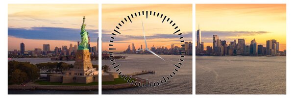 Tablou - Orașul New York (cu ceas) (90x30 cm)