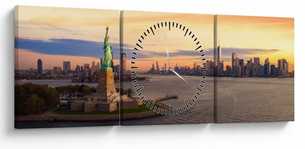 Tablou - Orașul New York (cu ceas) (90x30 cm)
