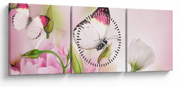 Tablou - Fluturele (cu ceas) (90x30 cm)