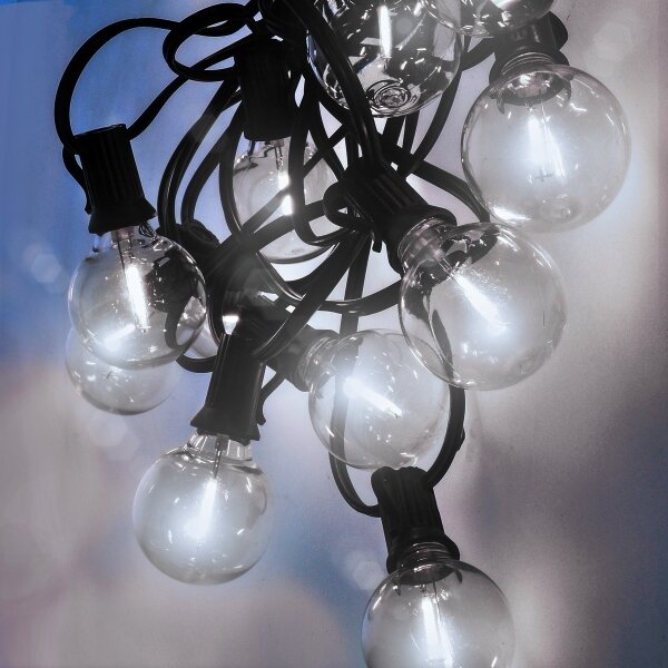 Brilagi - Ghirlandă LED decorativă de exterior, 25 x soclu E12, 20 m, IP44, alb rece