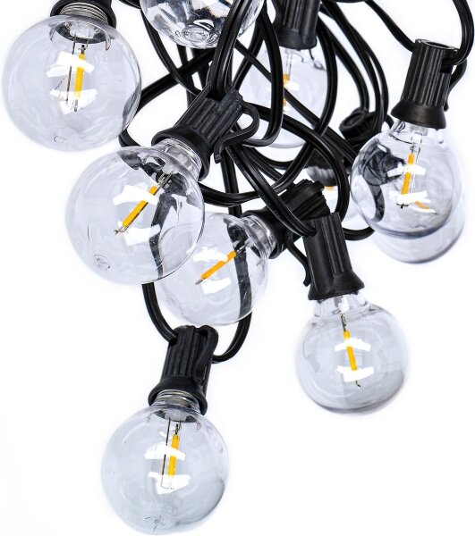 Brilagi - Ghirlandă LED decorativă de exterior, 25 x soclu E12, 20 m, IP44, alb rece