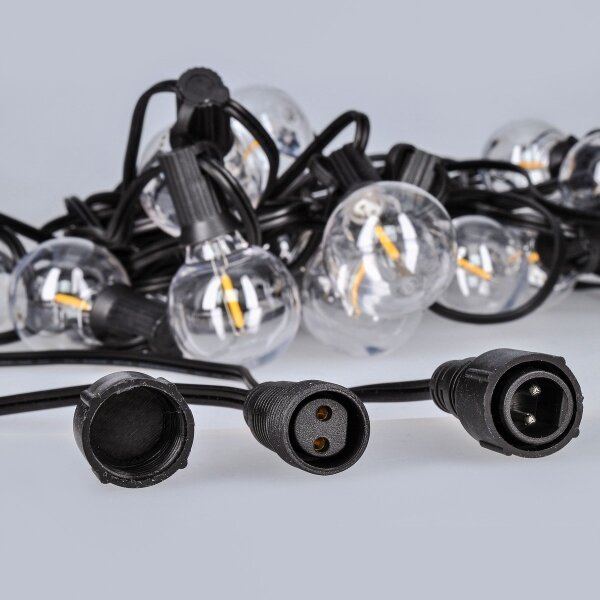 Brilagi - Ghirlandă LED decorativă de exterior, 25 x soclu E12, 20 m, IP44, alb rece