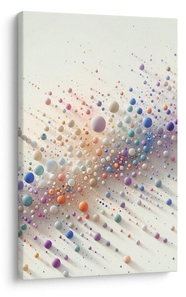 Tablou dans abstract cu bile curcubeu