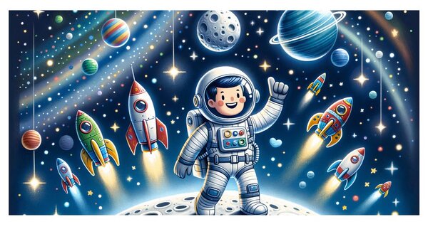 Tablou aventură galactică a unui mic erou