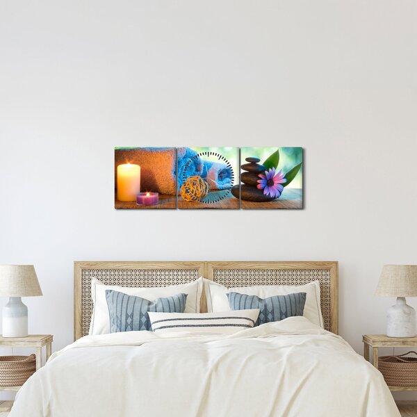 Tablou - Relaxare masaj pictura (cu ceas) (90x30 cm)