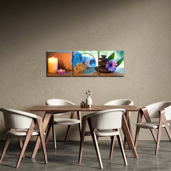 Tablou - Relaxare masaj pictura (cu ceas) (90x30 cm)