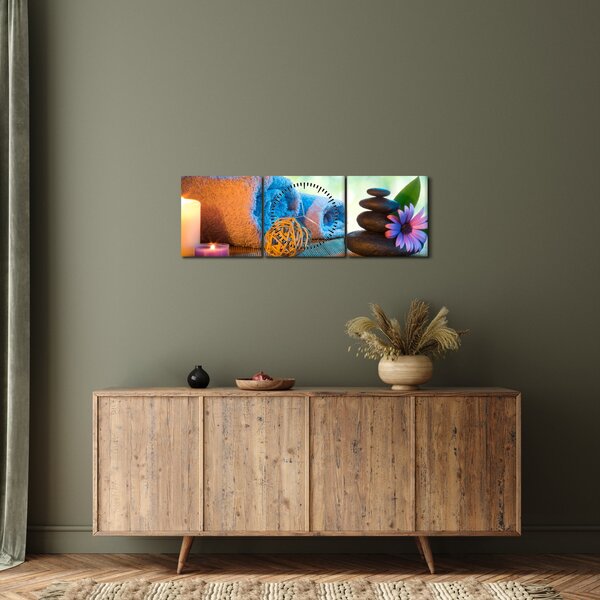 Tablou - Relaxare masaj pictura (cu ceas) (90x30 cm)