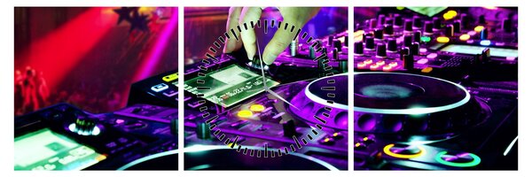 Tablou - DJ (cu ceas) (90x30 cm)