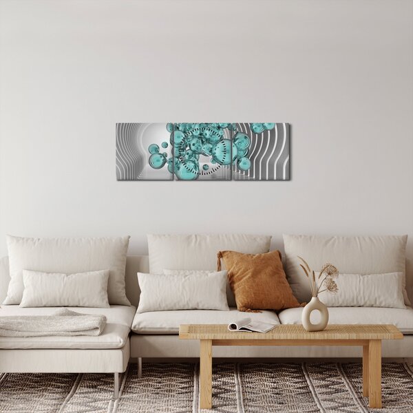 Tablou - Bule (cu ceas) (90x30 cm)