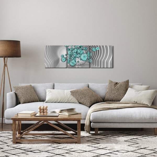 Tablou - Bule (cu ceas) (90x30 cm)