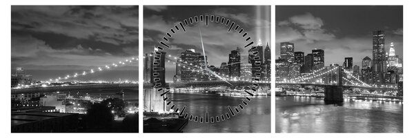 Tablou - Podul Brooklyn (cu ceas) (90x30 cm)
