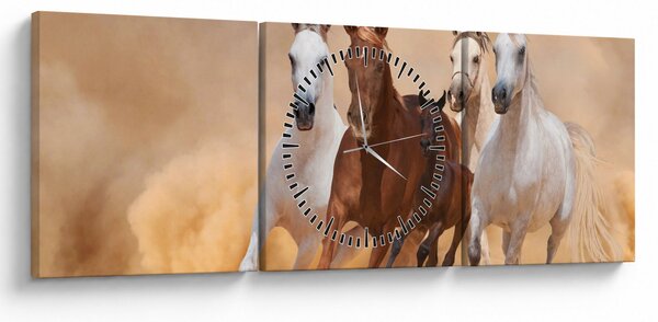Tablou - Herghelie de cai (cu ceas) (90x30 cm)