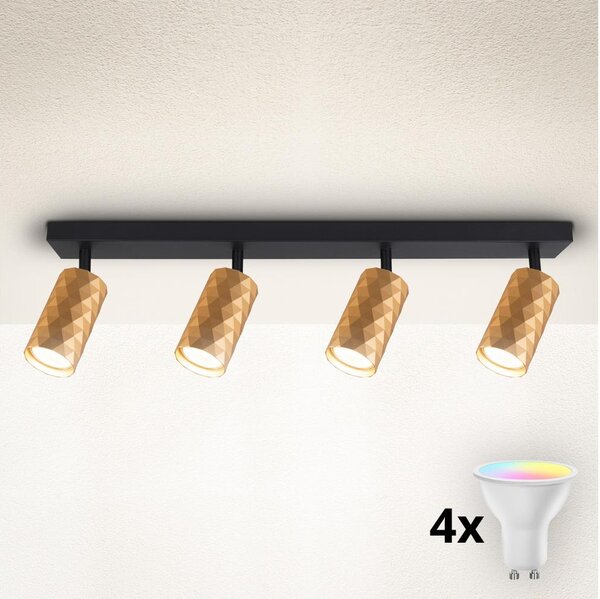 Brilagi - Spot LED RGBW dimabil SELE DIAMANT 4xGU10/4,8W/230V auriu
