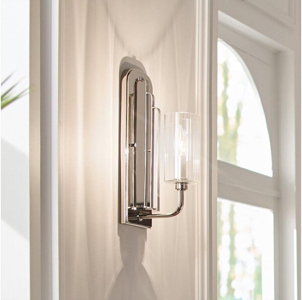 Quintiesse QN-KIMROSE1-PN -Aplică de perete KIMROSE 1xE14/40W/230V crom lucios