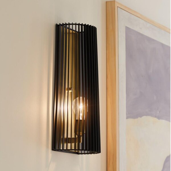 Quintiesse QN-LINARA1-BK - Aplică de perete LINARA 1xE27/60W/230V negru/auriu