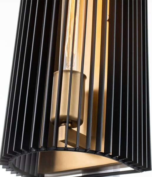 Quintiesse QN-LINARA1-BK - Aplică de perete LINARA 1xE27/60W/230V negru/auriu