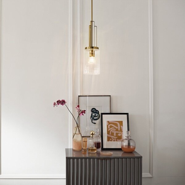 Quintiesse QN-KIMROSE-MP-BNB - Lustră pe tijă KIMROSE 1xE27/60W/230V, aurie