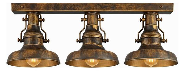 Brilagi - Plafonieră PYRONIC 3xE27/40W/230V bronz/patină