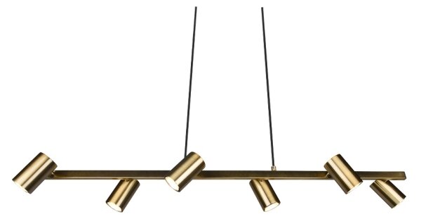 Trio - Candelabru suspendat MARLEY 6xGU10/35W/230V, finisaj alamă