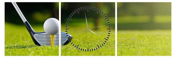 Tablou - Golf (cu ceas) (90x30 cm)