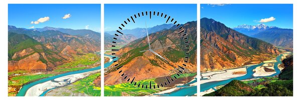 Tablou - Râul Yangtze (cu ceas) (90x30 cm)