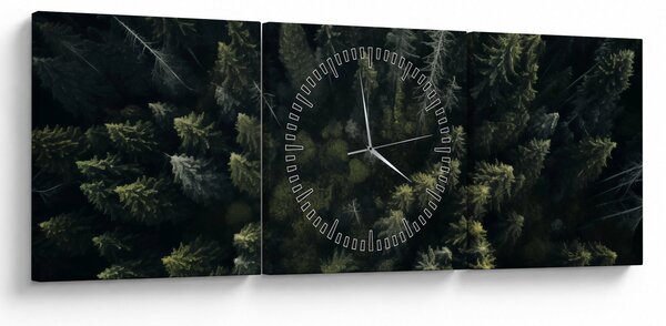 Tablou - Pădure (cu ceas) (90x30 cm)