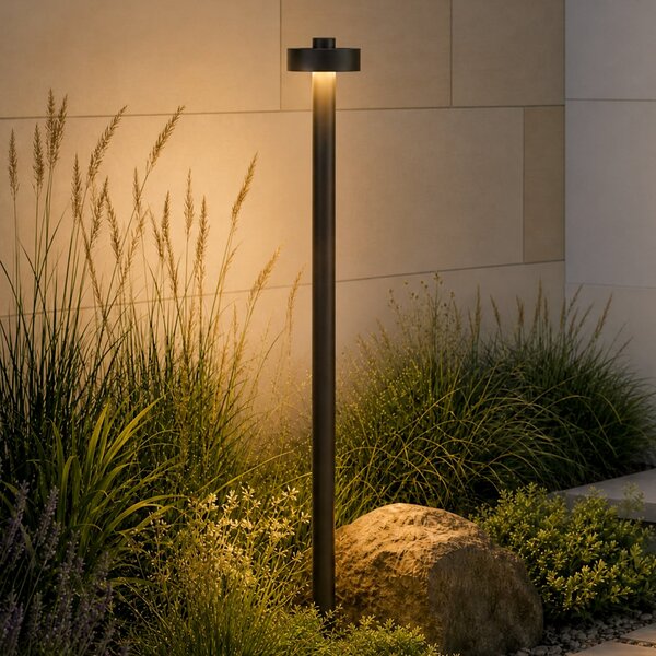 Lucande Bornă luminoasă LED Nirella, 100 cm, negru, CCT, IP65, Negru, Metal, Modern