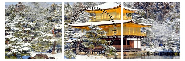 Tablou - Kinkakuji, Japonia (cu ceas) (90x30 cm)