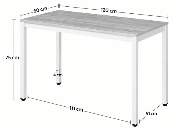 Masa de sufragerie neagra TESSA 120x60