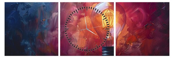 Tablou - Ideea (cu ceas) (90x30 cm)