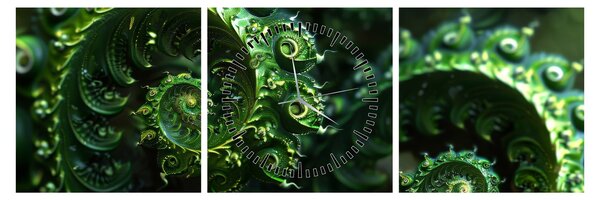 Tablou - Spirale (cu ceas) (90x30 cm)