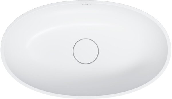 Omnires Shell M+ lavoar 60x35 cm ovale de blat alb mat SHELLUNBM