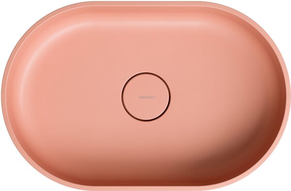 Omnires Ovo M+ lavoar 55x36 cm ovale de blat roz mat OVOUNCO