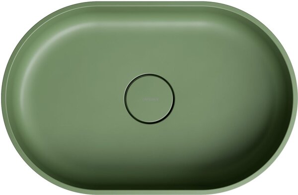Omnires Ovo M+ lavoar 55x36 cm ovale de blat verde mat OVOUNOL